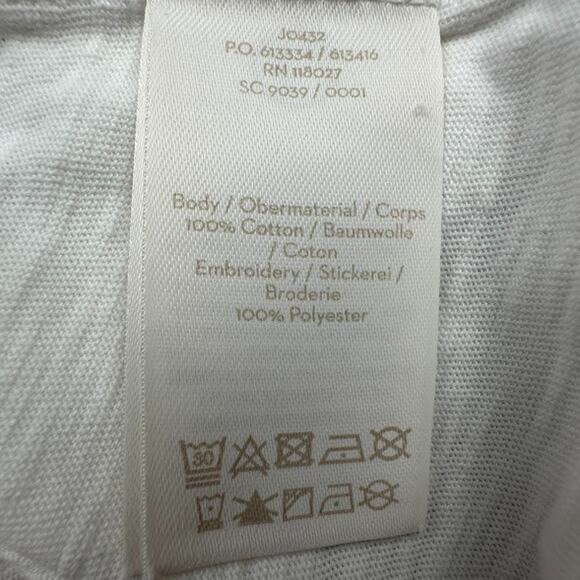 Boden Dress Womens 4R White Sena Embroidered Jersey Mini Stretch Resort Beach - Picture 8 of 13